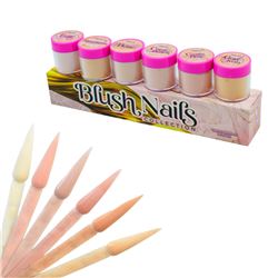 ACRILICOS BLUSH NAILS COLECCION DE ACRILICOS 6 PZ 