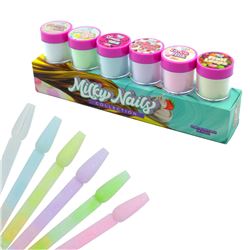 ACRILICOS MILKY NAILS COLECCION 6 PZ 